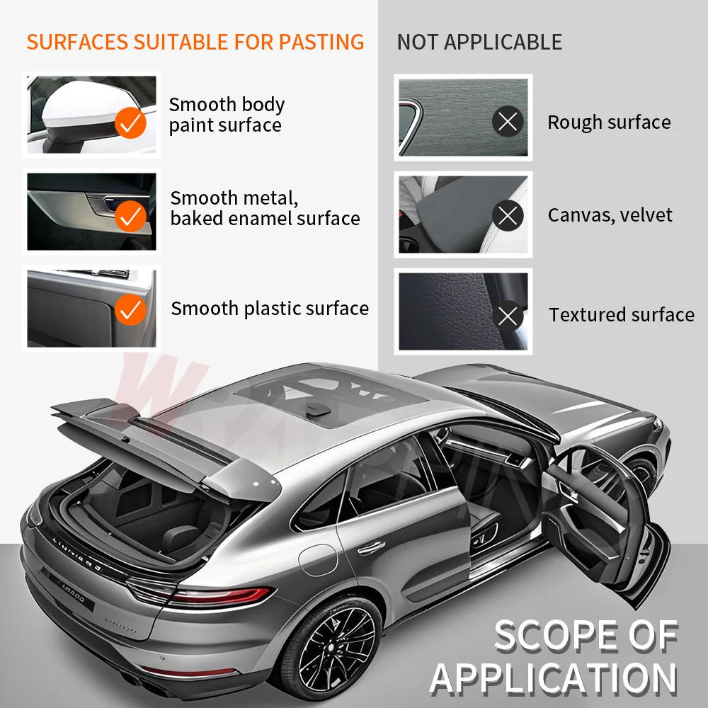 Gray Purple Vinyl Wrap Car Body Decoration Film Waterproof Auto Styling Sticker