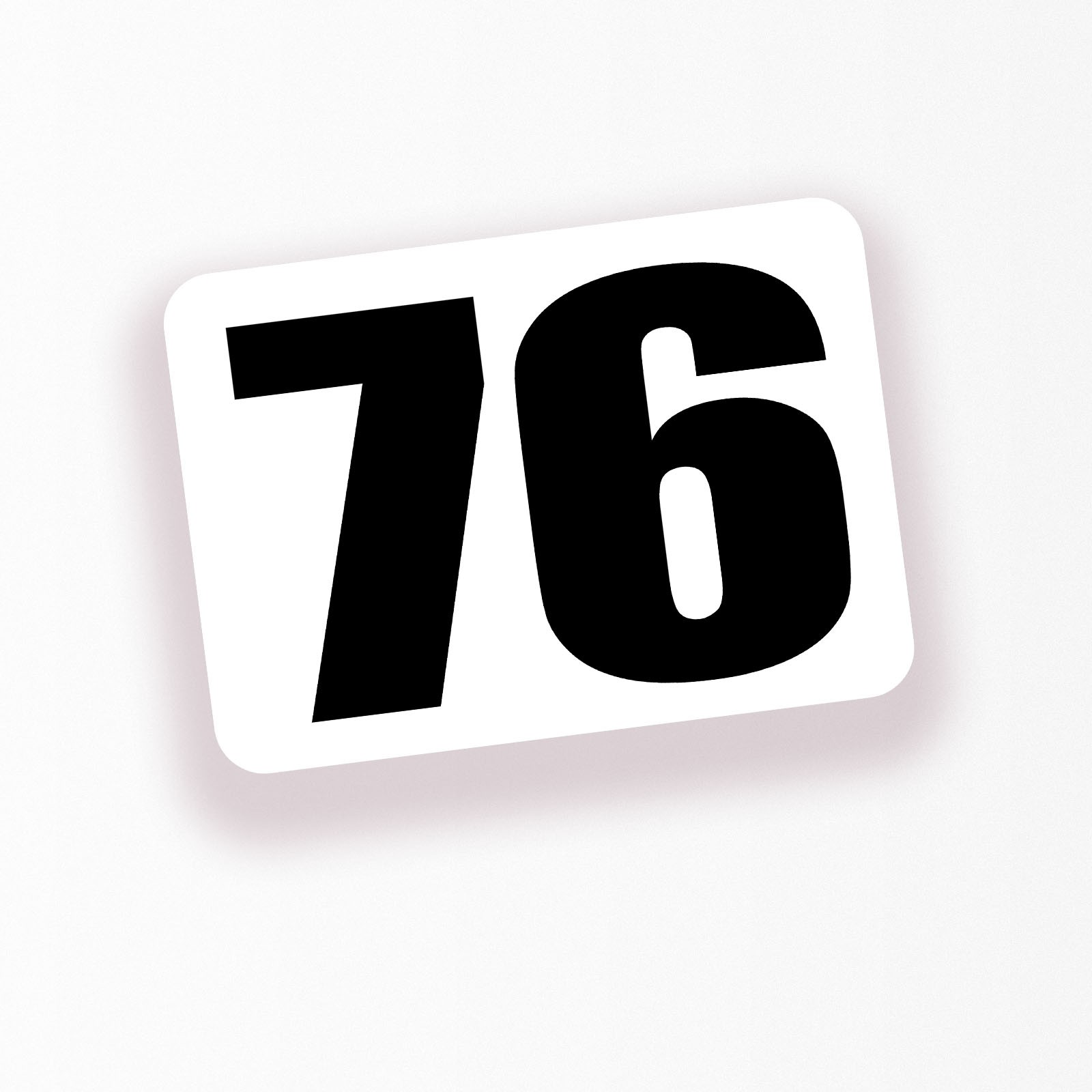 Racing Track Day Car Door Number Stickers 6″ Height Vinyl Decal 2 Pieces