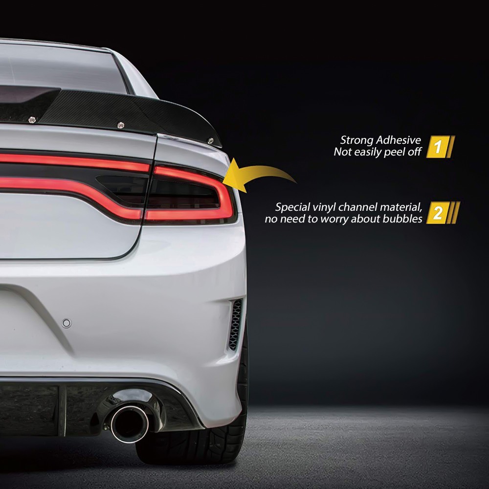 8pcs Tint Vinyl Film for Dodge Charger 2015-2022 Wrap Sheet Tail Light VLT-20%