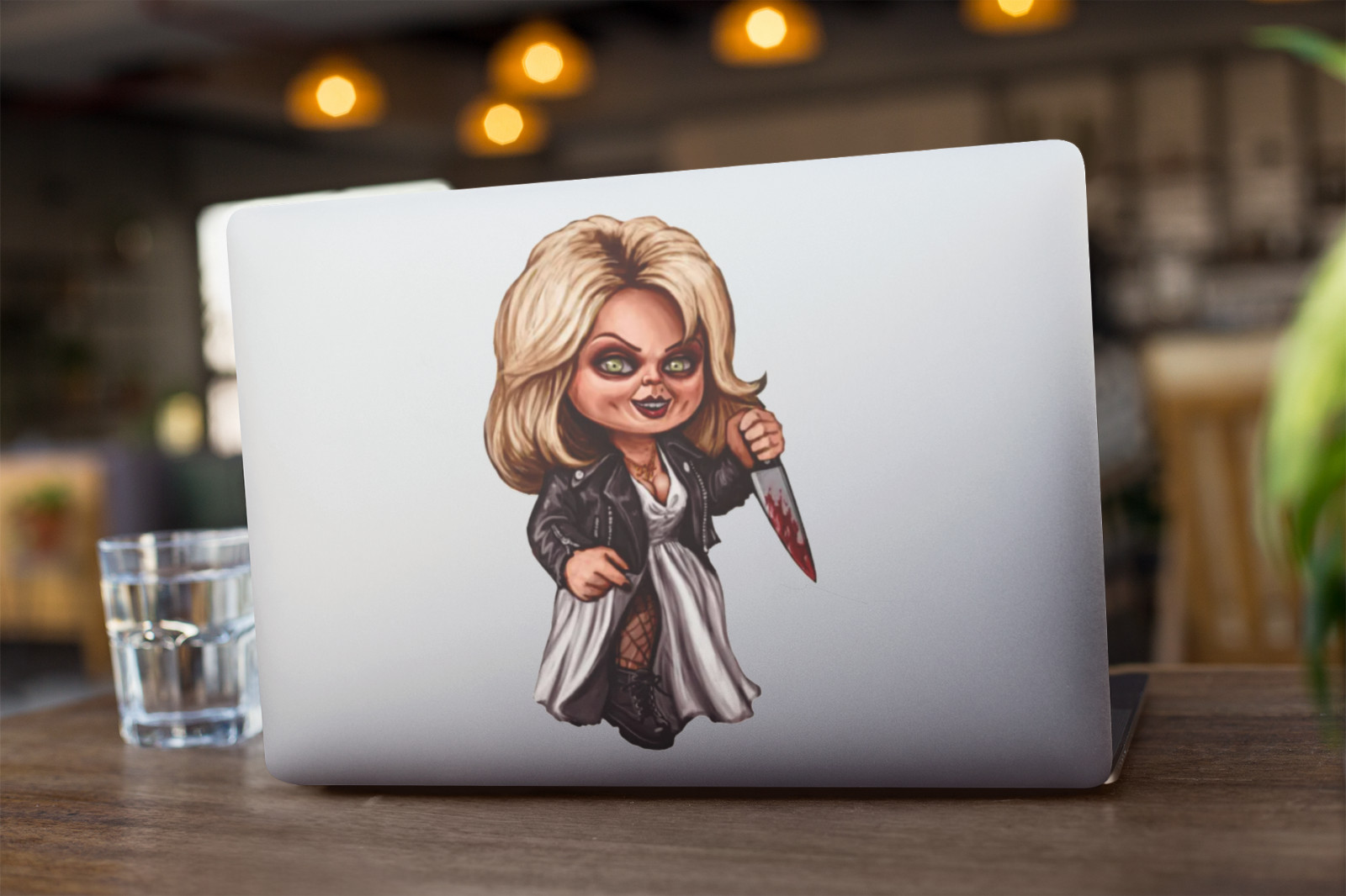 Tiffany Chuckys Bride Car Window Vinyl Decal Halloween Horror Laptop Sticker NEW