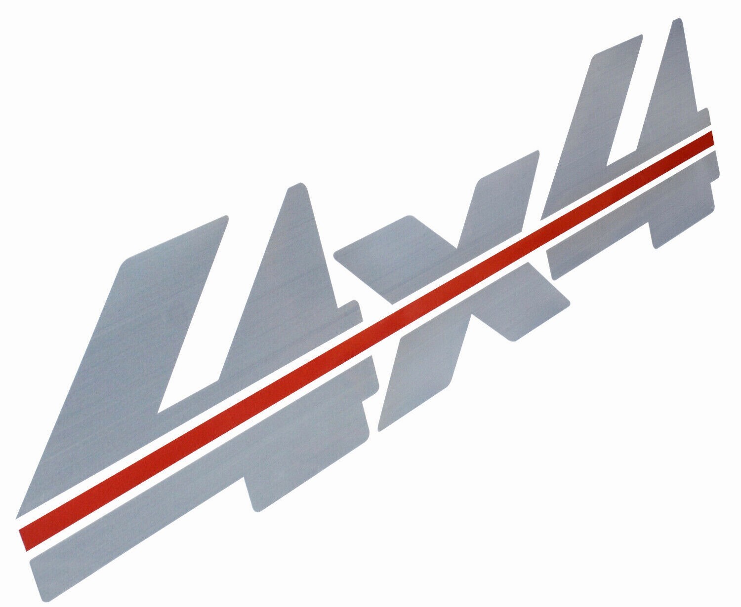 Pair Set 4×4 Decals (Silver) – 1988 to 1997 Fits Truck Bed Sticker