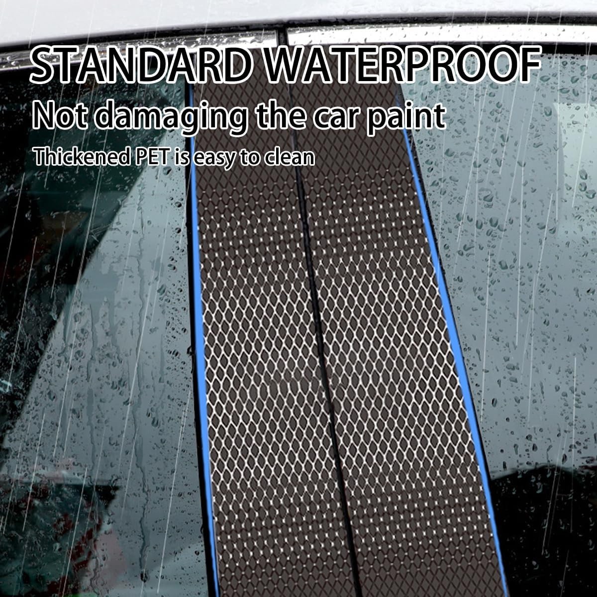 Universal Fit Carbon Fiber B-Pillar Decals – 2 Waterproof Stickers for All Cars