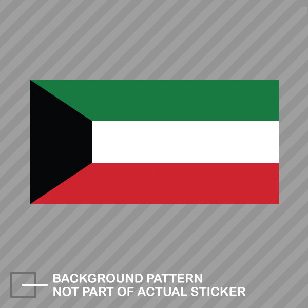 Kuwaiti Flag Sticker Decal Vinyl Kuwait KWT KW