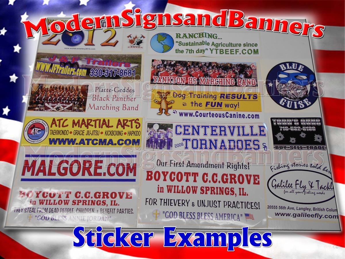40 3×5 Custom Printed Full Color Outdoor Vinyl Car Bumper Sticker Decal Die Cut