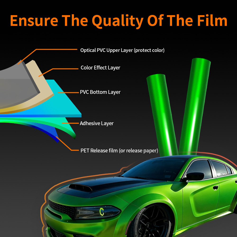 Premium Ultra Gloss PET Liner Self Adhesive Vinyl Wrap Air Release Bubble Free