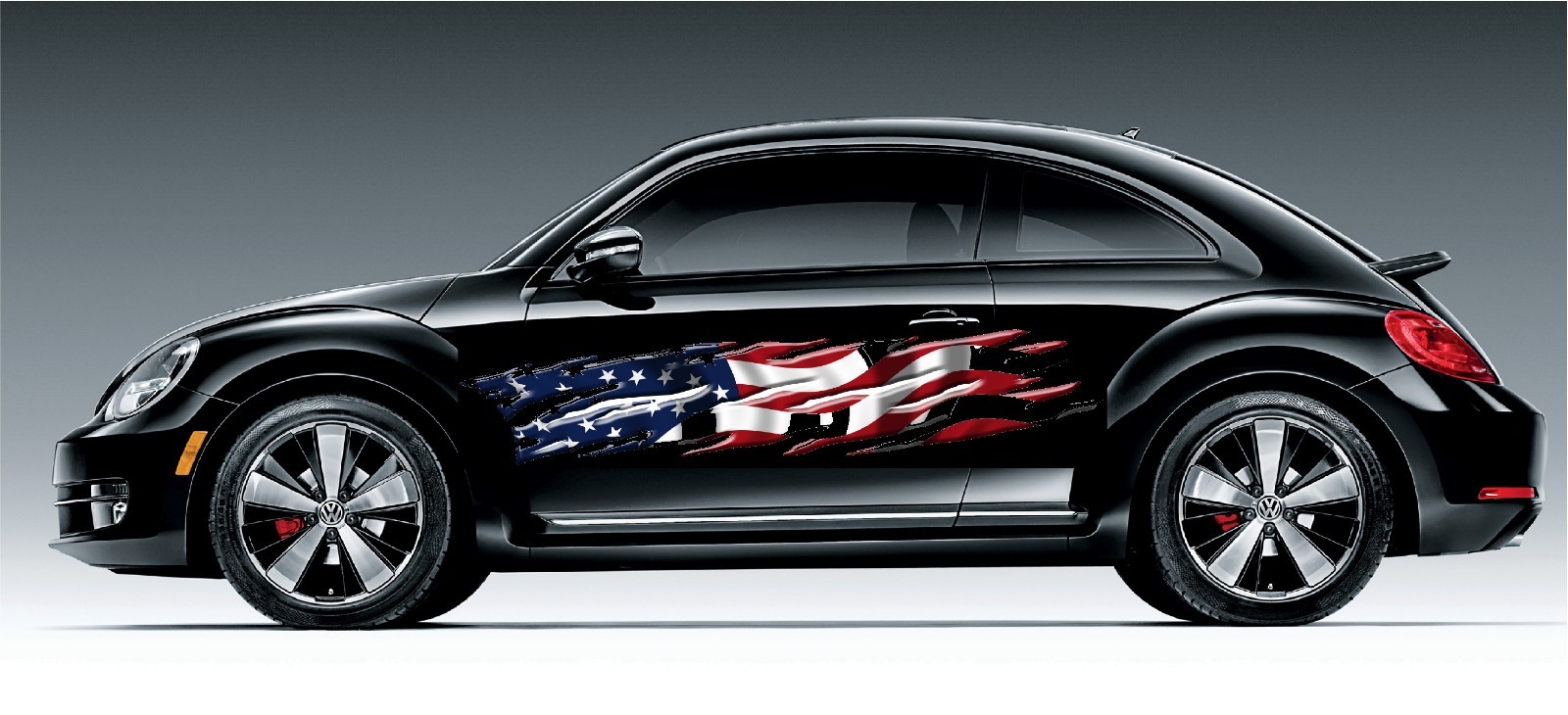 CUSTOM LETTERING auto USA FLAG Boat Car Graphic Decal Vinyl Stickers 50″ SET