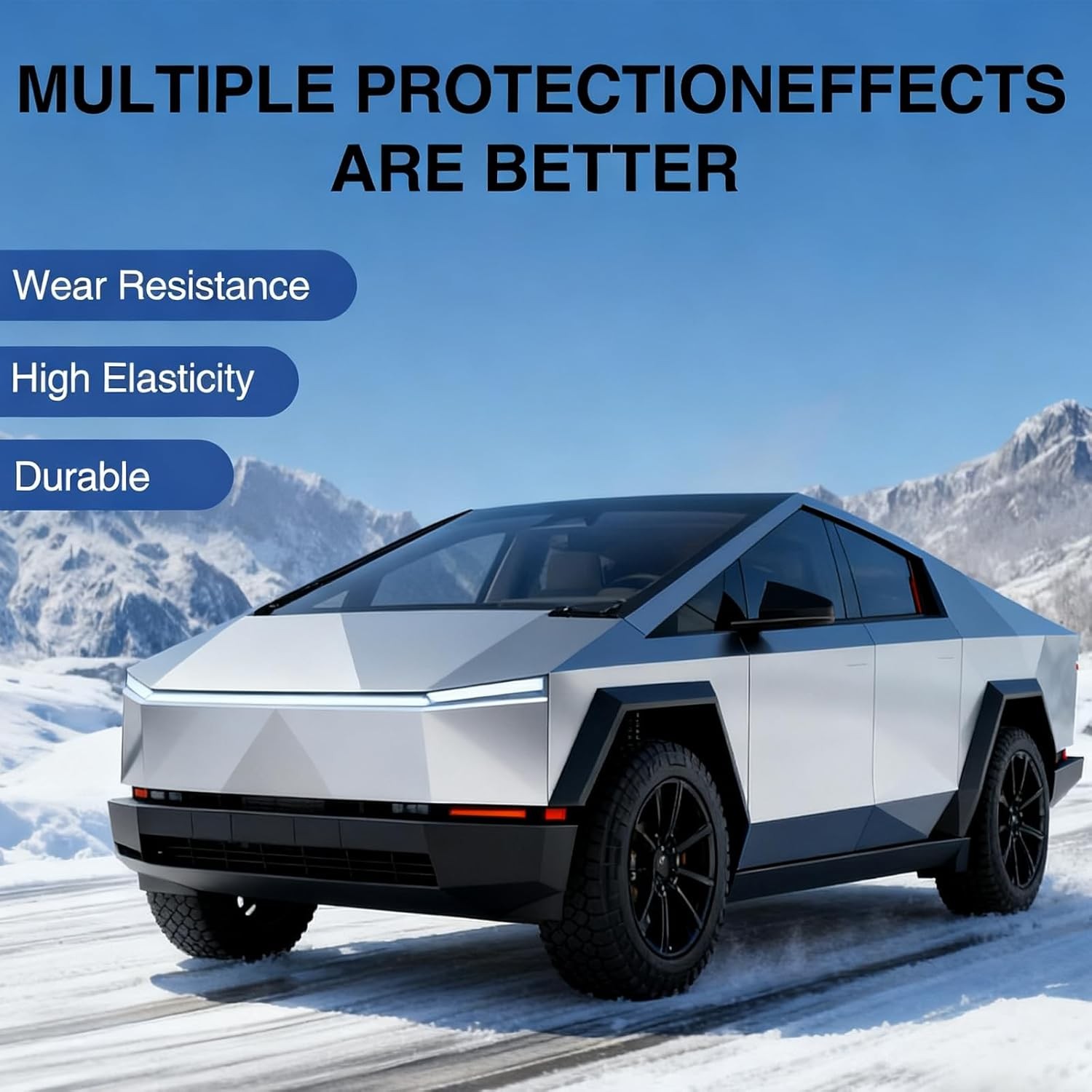 Cybertruck DIY PPF Paint Protection Film Wrap Color Change Blue-Black Gradient