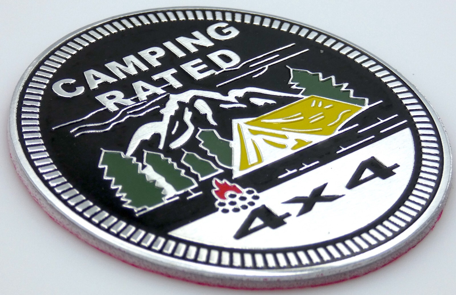 1pc Camping Rated Sticker Decal Emblem 4×4 Badge Auto Truck Fender 6cm 2.36″