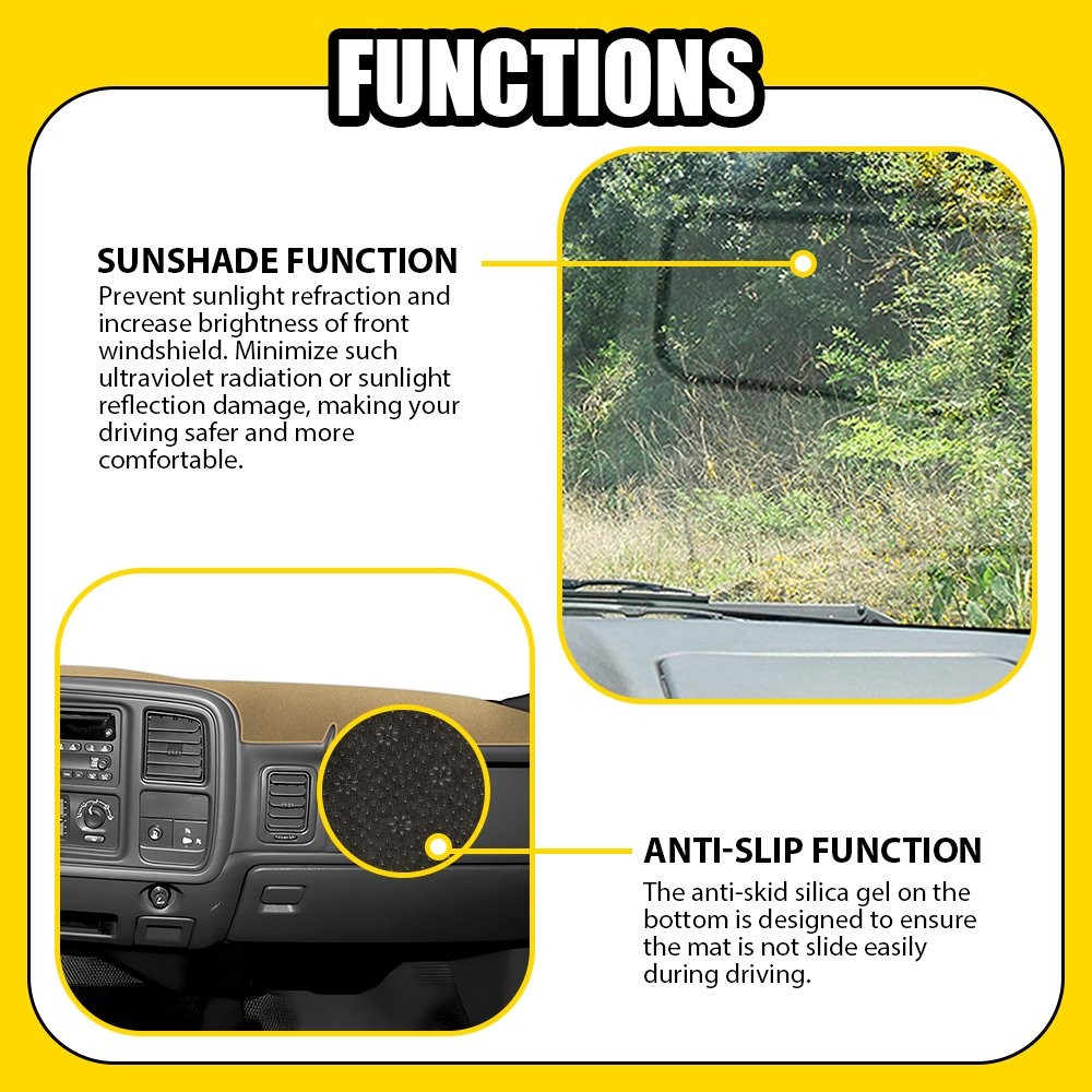 Beige DashMat Dashboard Pad Cover for Chevrolet Suburban 1500 2000-06 Tahoe 1-5X