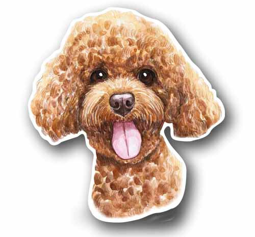 Poodle Dog 4″ Tall Sticker Decal Waterproof Vinyl