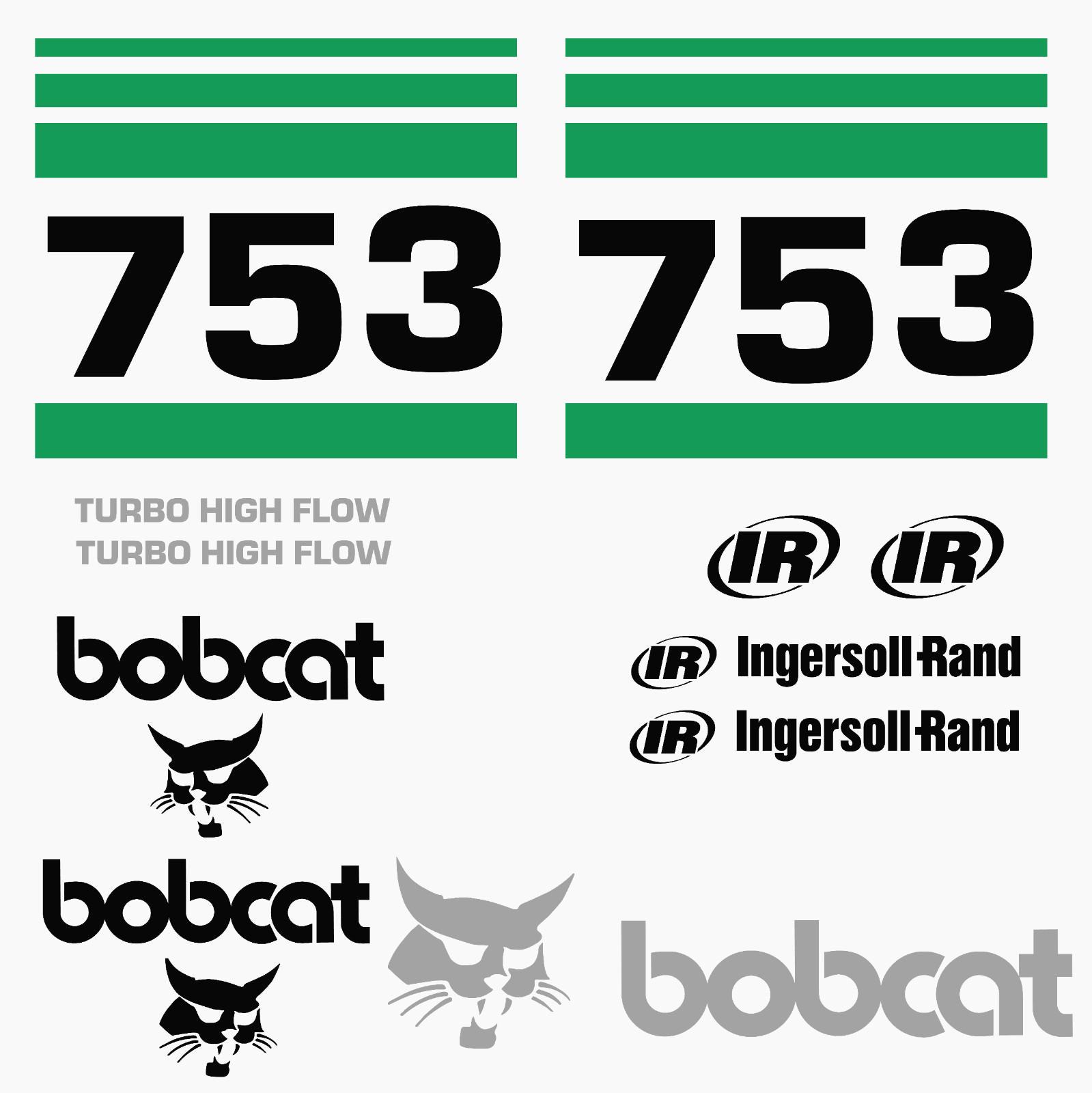 Fits Bobcat 753 Decals Stickers kit Repro Aftermarket Decal kit Premium Vinyl