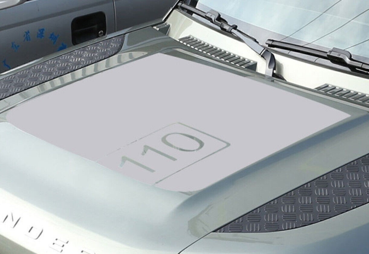 For Land Rover Defender 110 20-24 Silver Front Engine Hood Sticker Waterproof