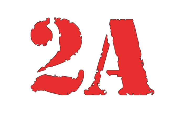 Pair 2nd Amendment Decals 2A Stickers US Constitution Many Colors + Sizes