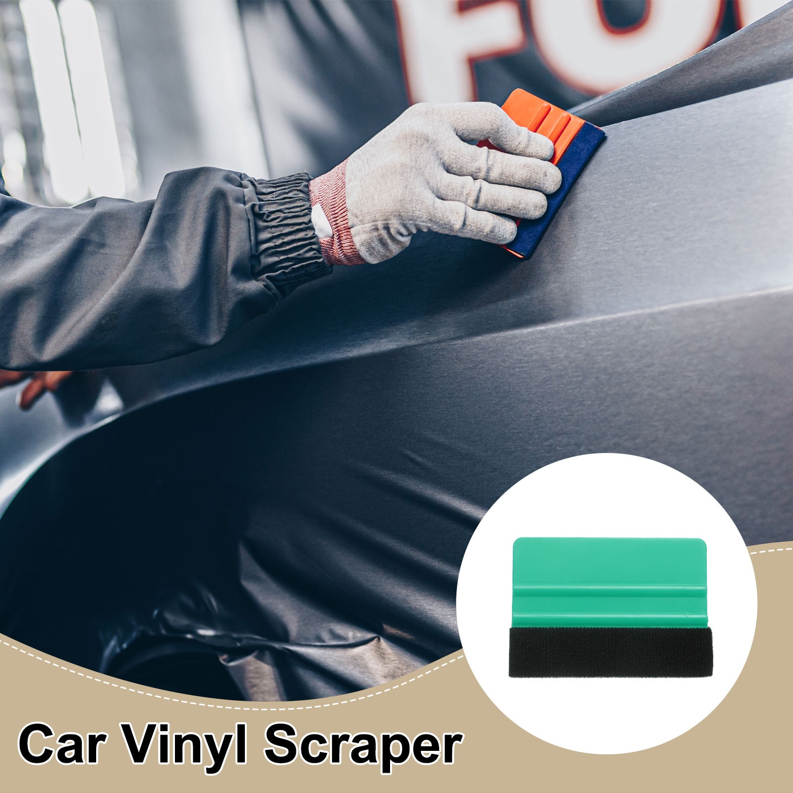 10pcs Car Vinyl Scraper 4 Inch Vinyl Squeegee for Car Window Tint, Cyan