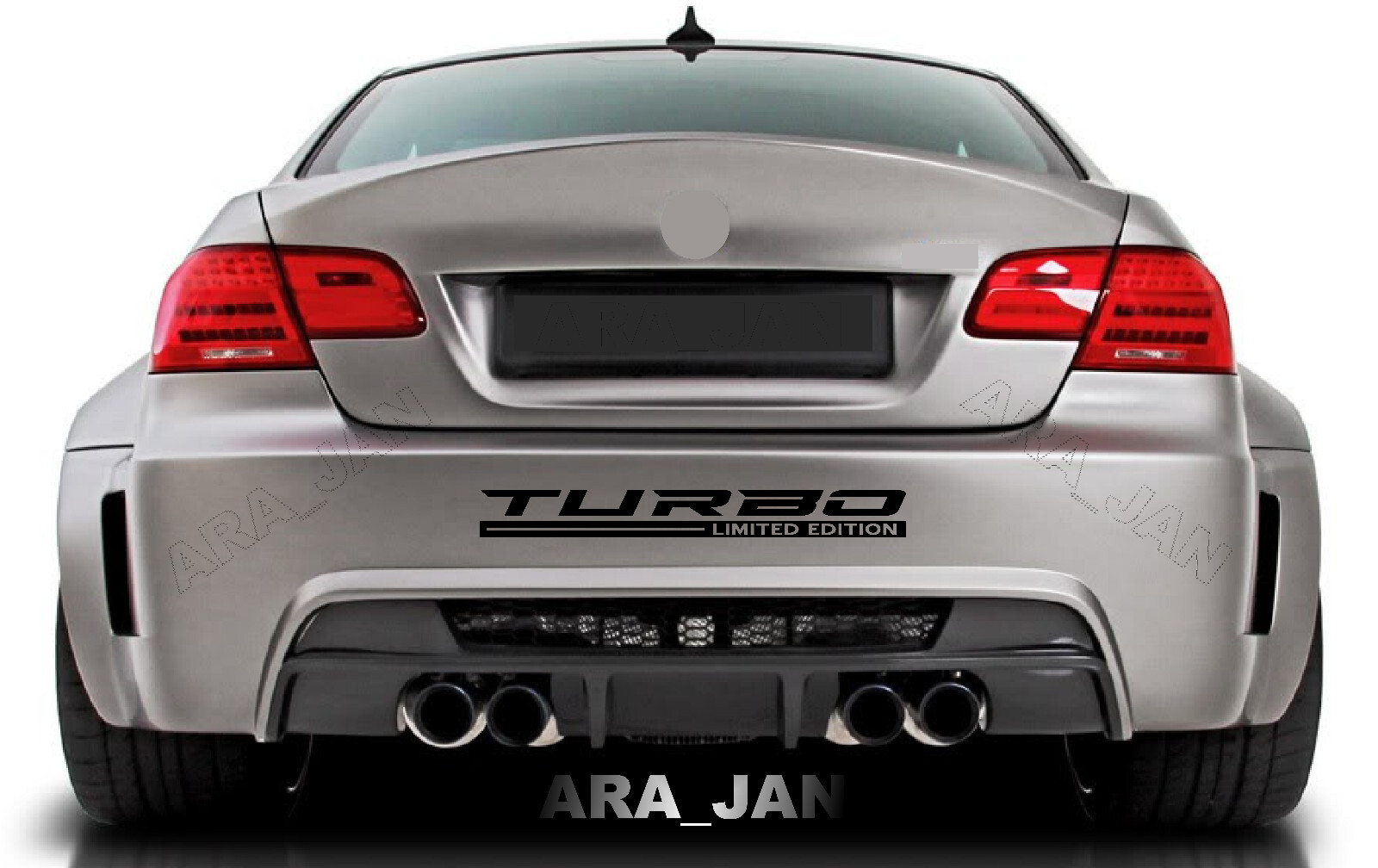 TURBO Sport Decal Sticker Limited Edition car racing stripe bumper emblem logo
