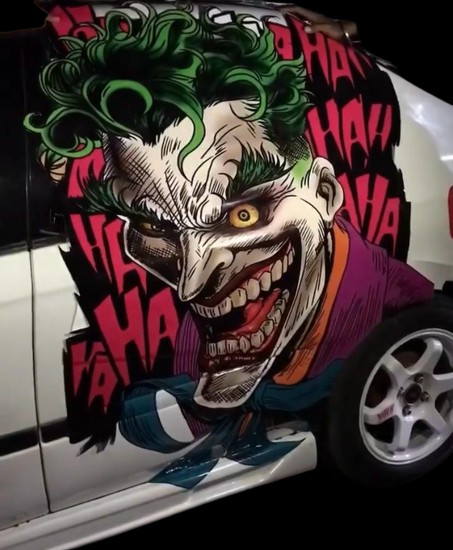 Large Joker Vinyl Decal – Universal Fit Side Door Car Graphic Sticker