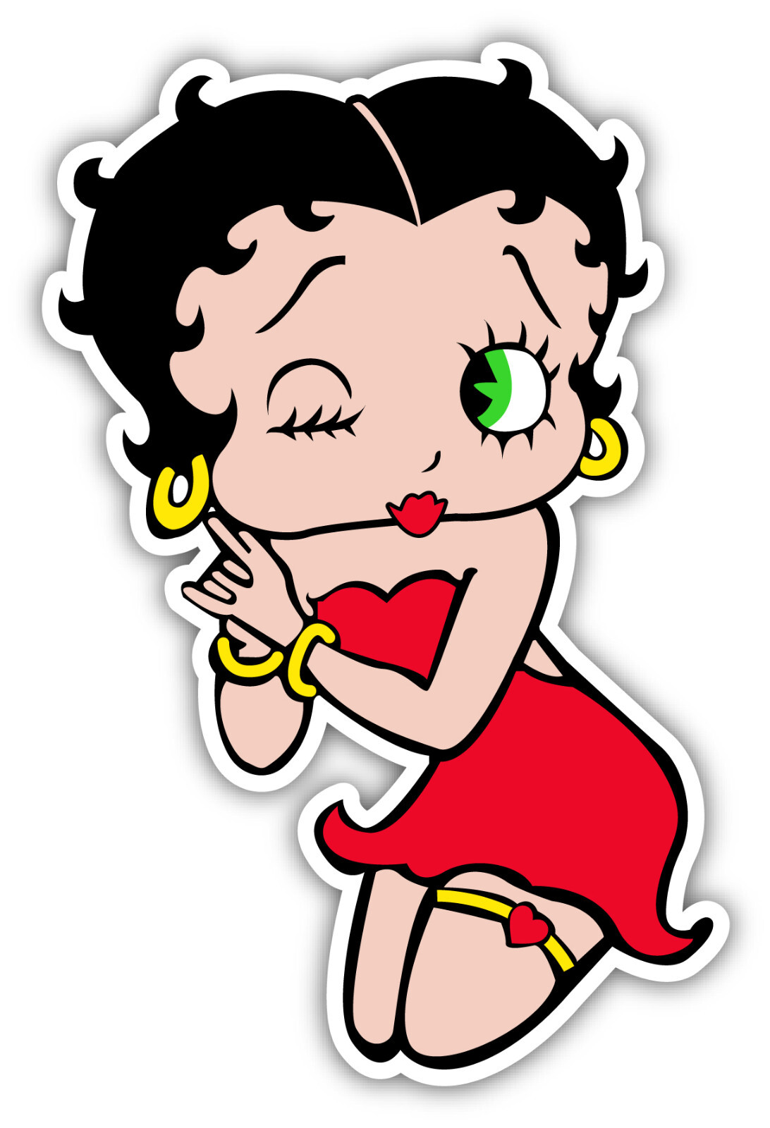 Betty BooP WINK Pink 3M STICKER USA MADE TRUCK WINDOW CAR DECAL CARTOON KIDS