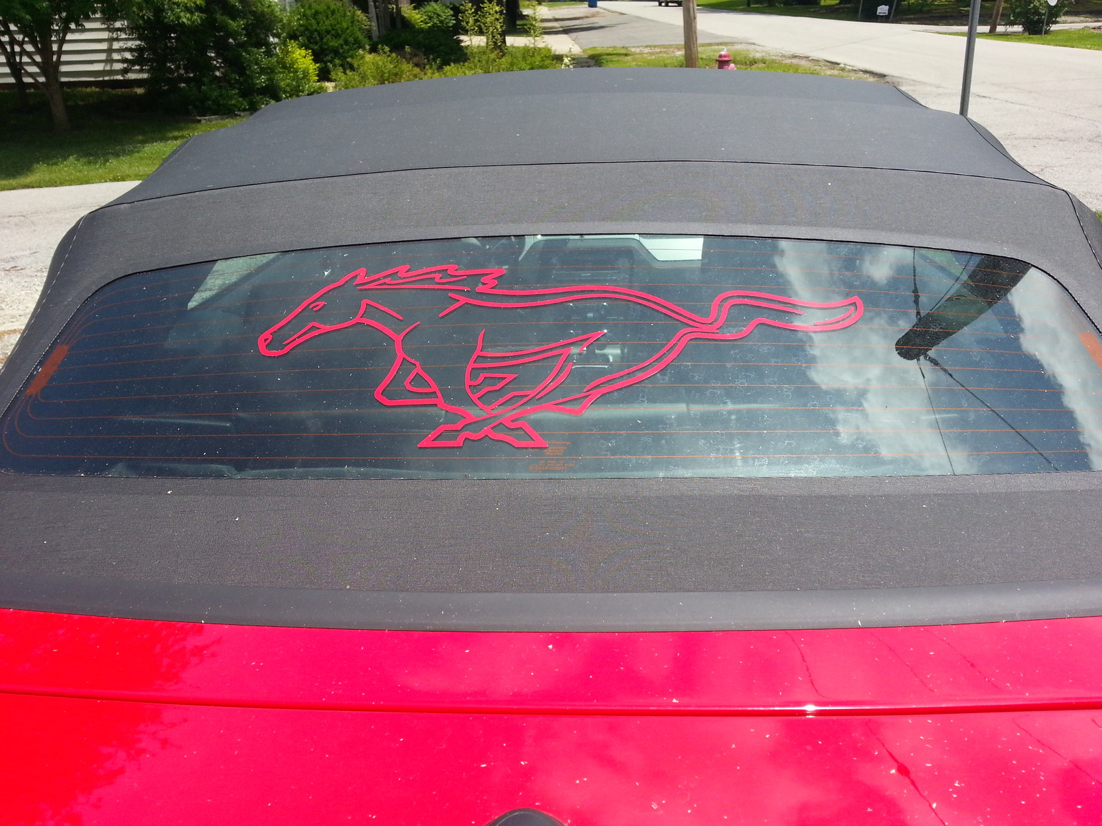 Ford Mustang Rear Window Pony Outline Decal 94-98 99-04 05-09 2010-2014 Graphics