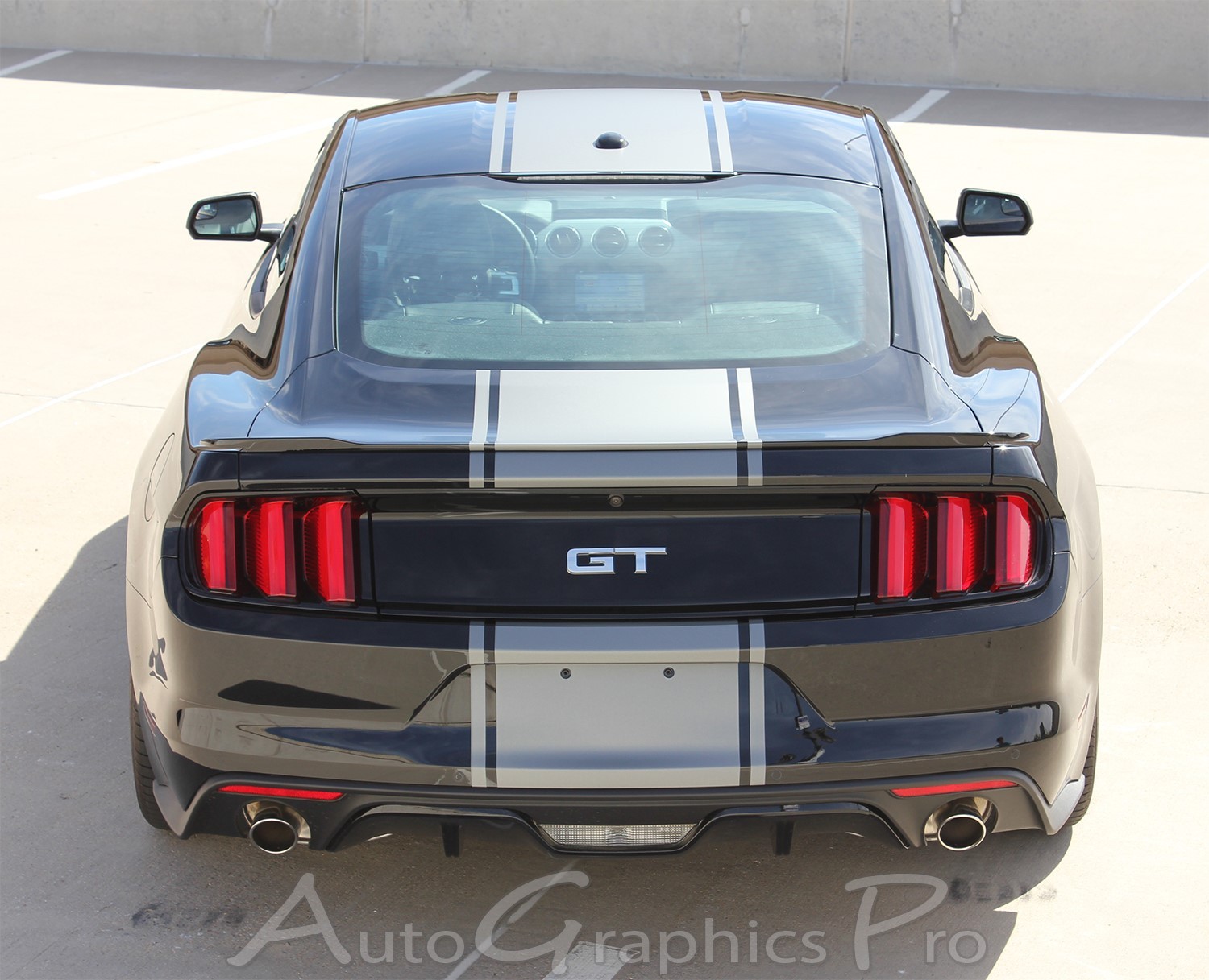 2015-2017 Ford Mustang V8 V6 CONTENDER Center Hood Rally Stripes Decals 3M Vinyl