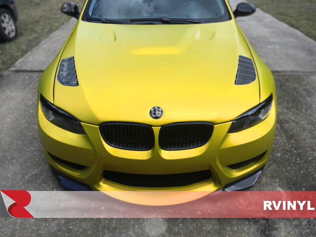 Satin Bitter Yellow Vinyl Wrap Film 5ft x 6in AirRelease for Vehicles