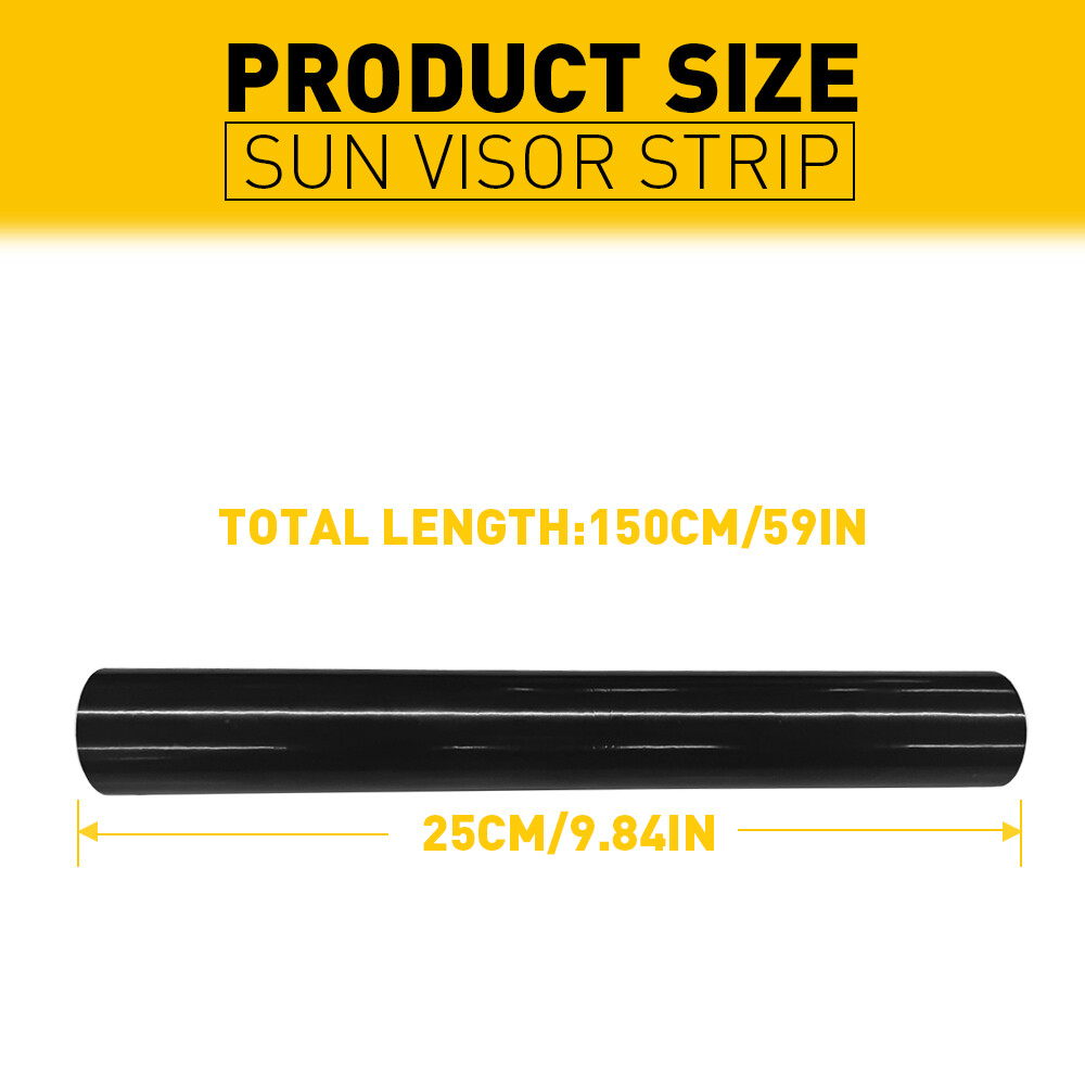 Car Window Strip Sun Visor Tint Film Front UV Shade Windshield DIY Decal Banner