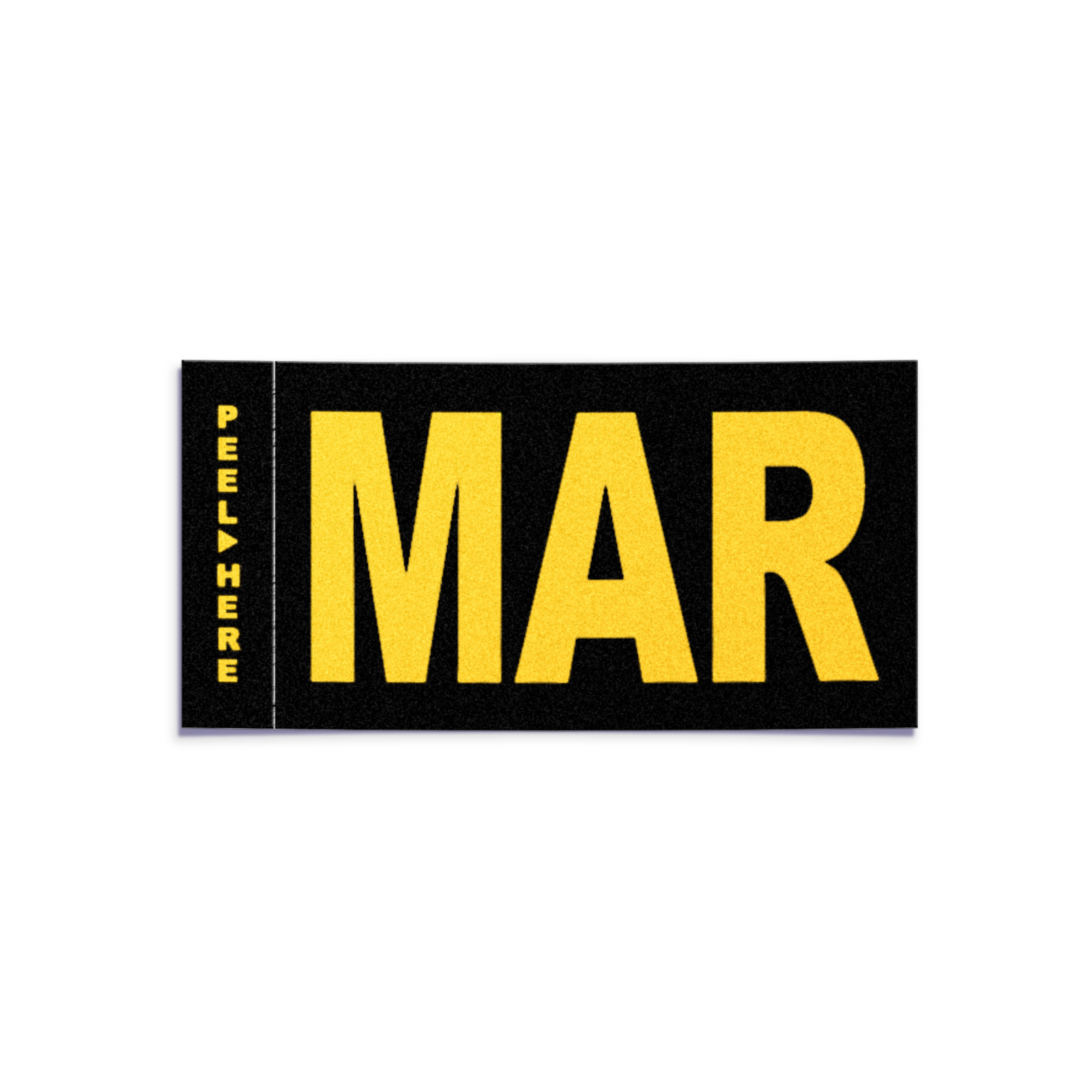 MARCH – California License Plate – Legacy Black Yellow Month Sticker – DMV Tag