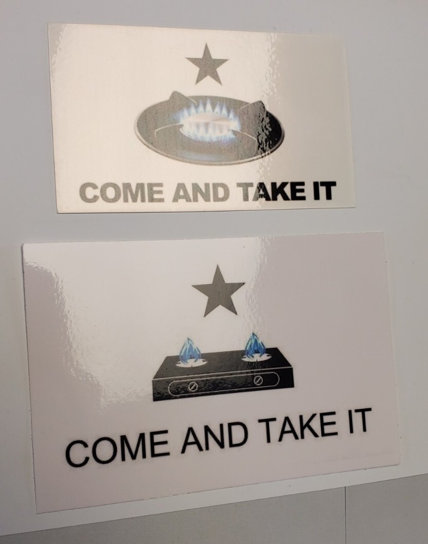 Come and Take It Flag Sticker Decal 2 PACK