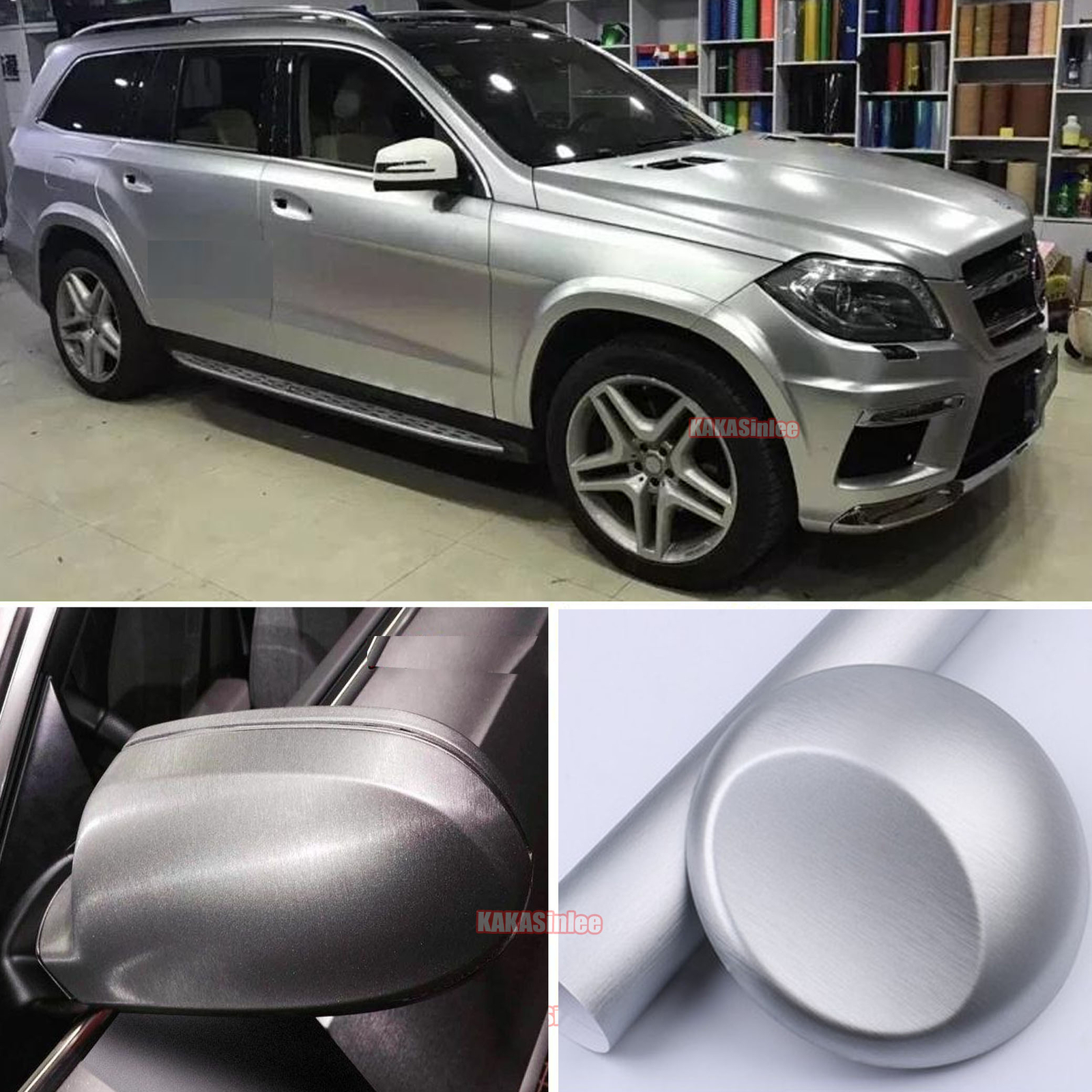 Stretch / Car Matte Satin Chrome Brushed ALUMINUM Vinyl Wrap Sticker Silver HDUS