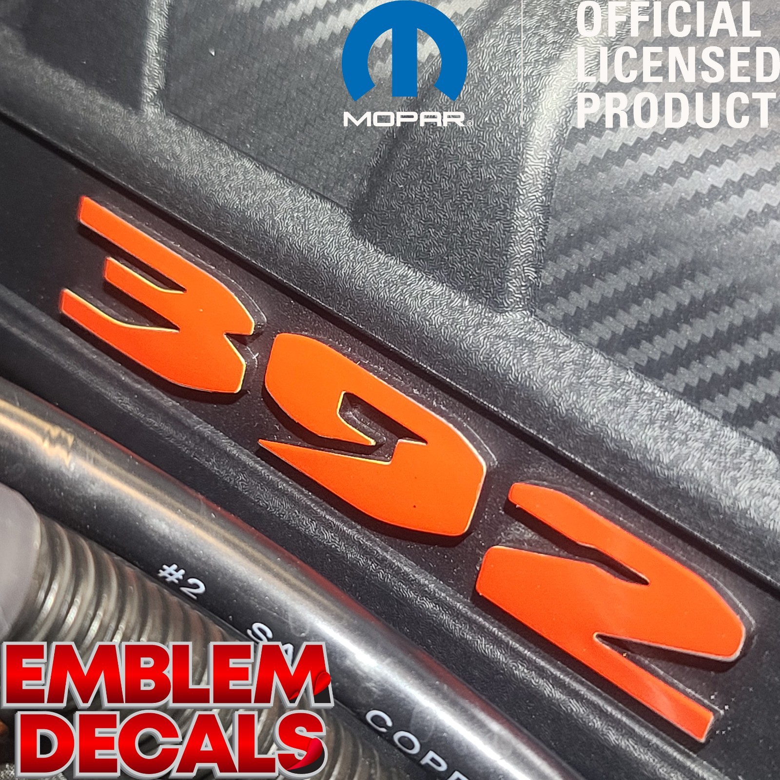 Jeep Wrangler 392 Engine Cover Decals 2021 2022 2023 2024 2025 2026