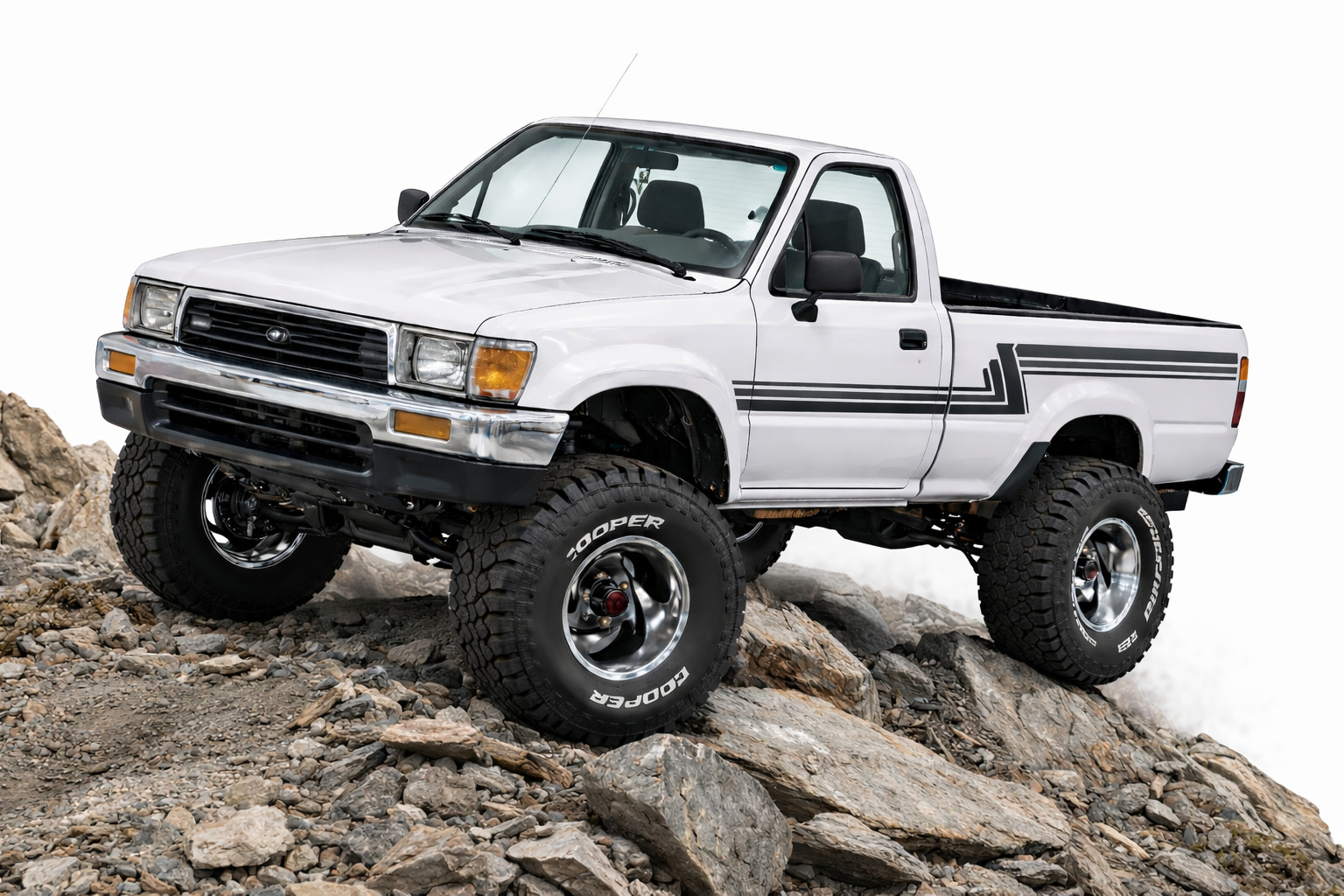 VINTAGE STYLE RETRO VINYL DECALS GRAPHICS FIT TOYOTA PICKUPS 89 to 94