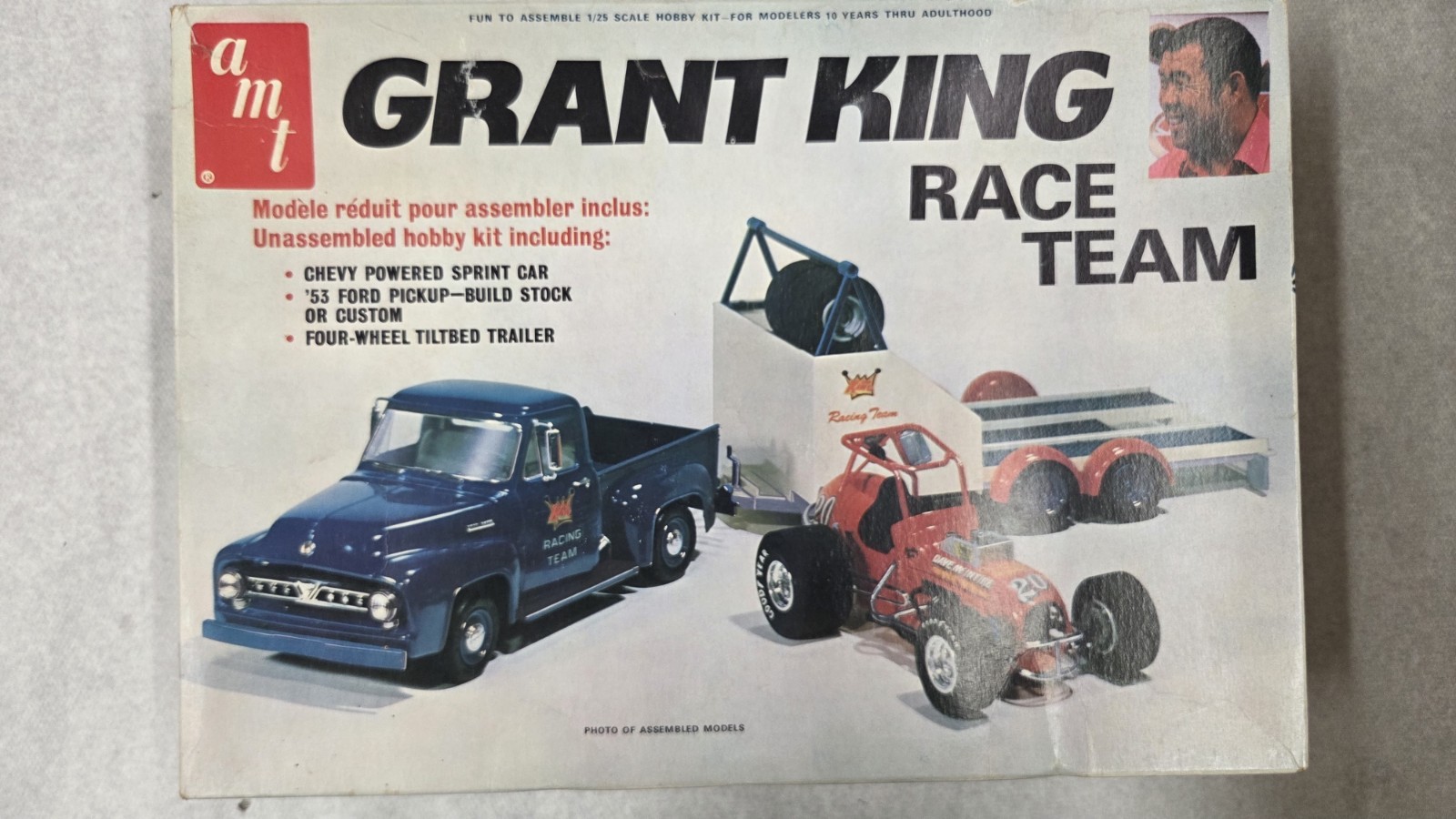 Grant King Race Team Truck Trailer And Sprint Car Model Kit
