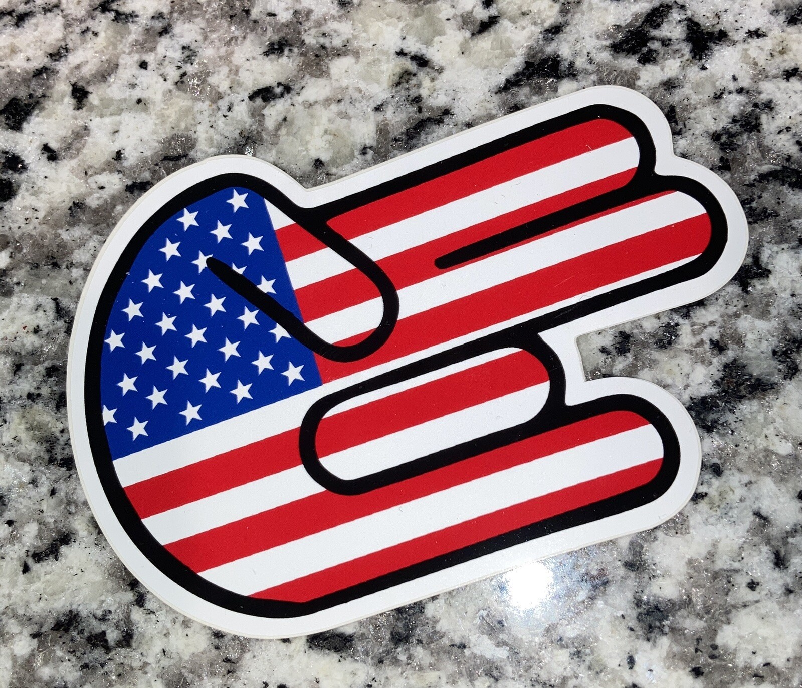 USA FLAG Shocker Vinyl Decal Sticker Window Car Board Truck Drift JDM 3”x4.5”