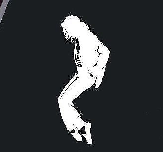 Michael Jackson Music Legend Dancing Moon Walk Vinyl Decal 6″ White