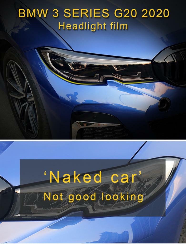 Car Headlights Lamp Protective Film Invisible Sticker For BMW G20 330i 2019UP