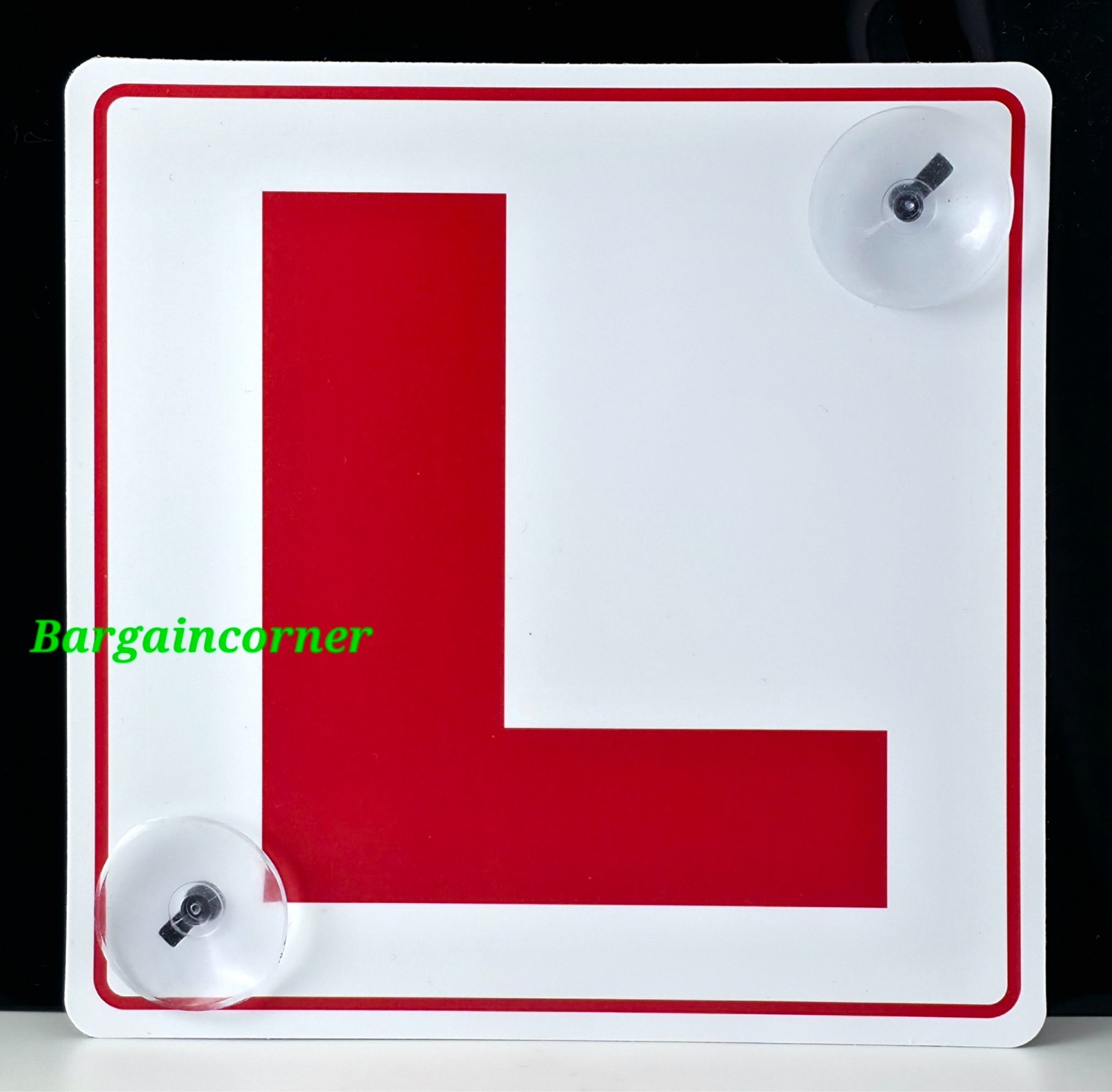 L PLATE SIGN Learner Driver Car Sign L Plate Advisory Sign With Suction Cup Hook
