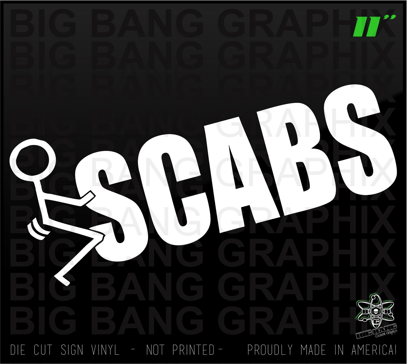 Screw U SCABS Vinyl Decal Sticker UNION PROUD Trades Tradesman Die Cut Funny