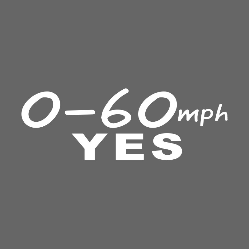 0-60 YES Eventually Funny Slow Car Decal Sticker