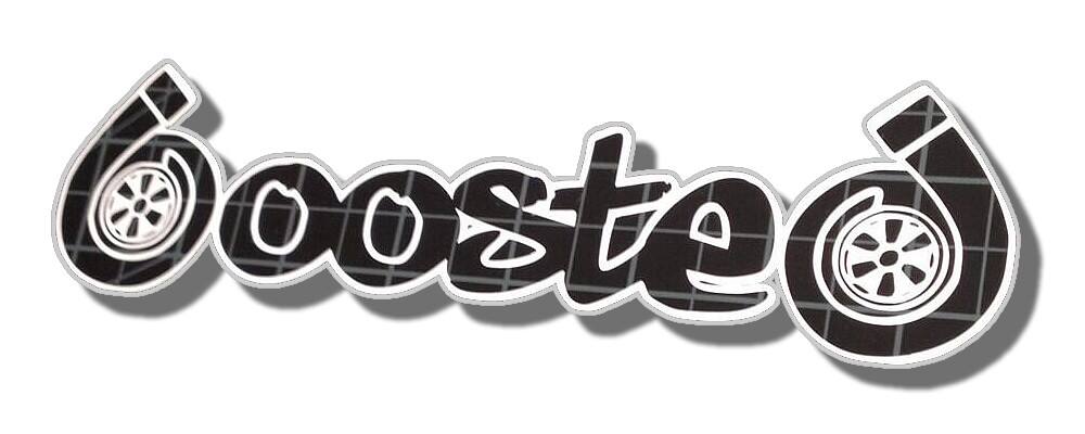 BOOSTED JDM Sticker Decal Turbo Vinyl 8″ Inches Long (600ste6)