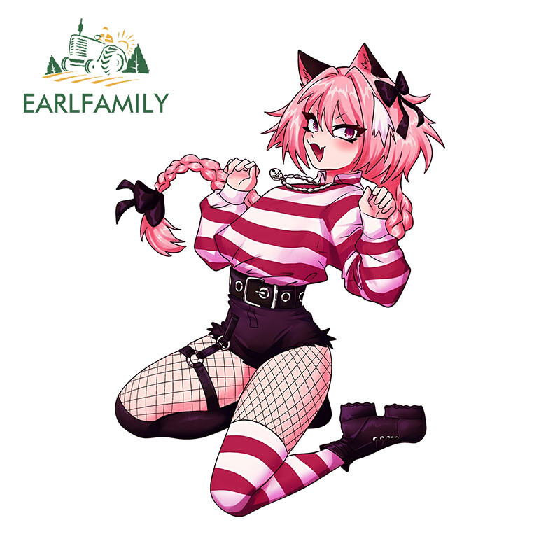EARLFAMILY 5.1″ Hood Cat Girl Astolfo Cool Anime Car Stickers Butt Waifu Decals