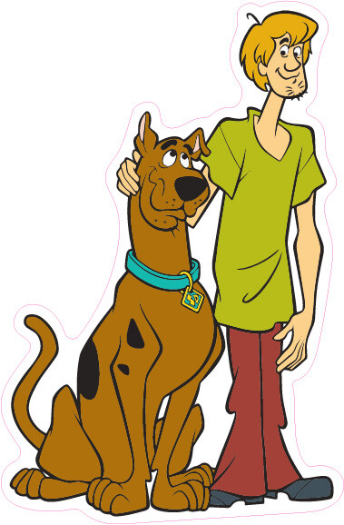 Scooby-Doo with Shaggy Vinyl Bumper Sticker Window Decal Multiple Sizes
