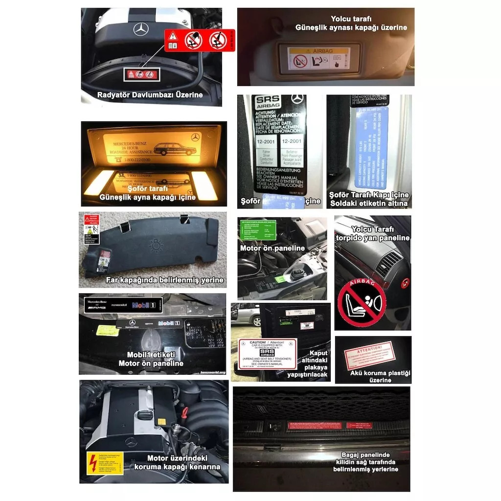 Decal Set Stickers For Mercedes-Benz W140 S Class All Models Best Quality