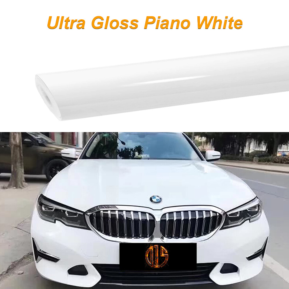 Premium Ultra Gloss PET Liner Piano White Vinyl Wrap Air Release Bubble Free