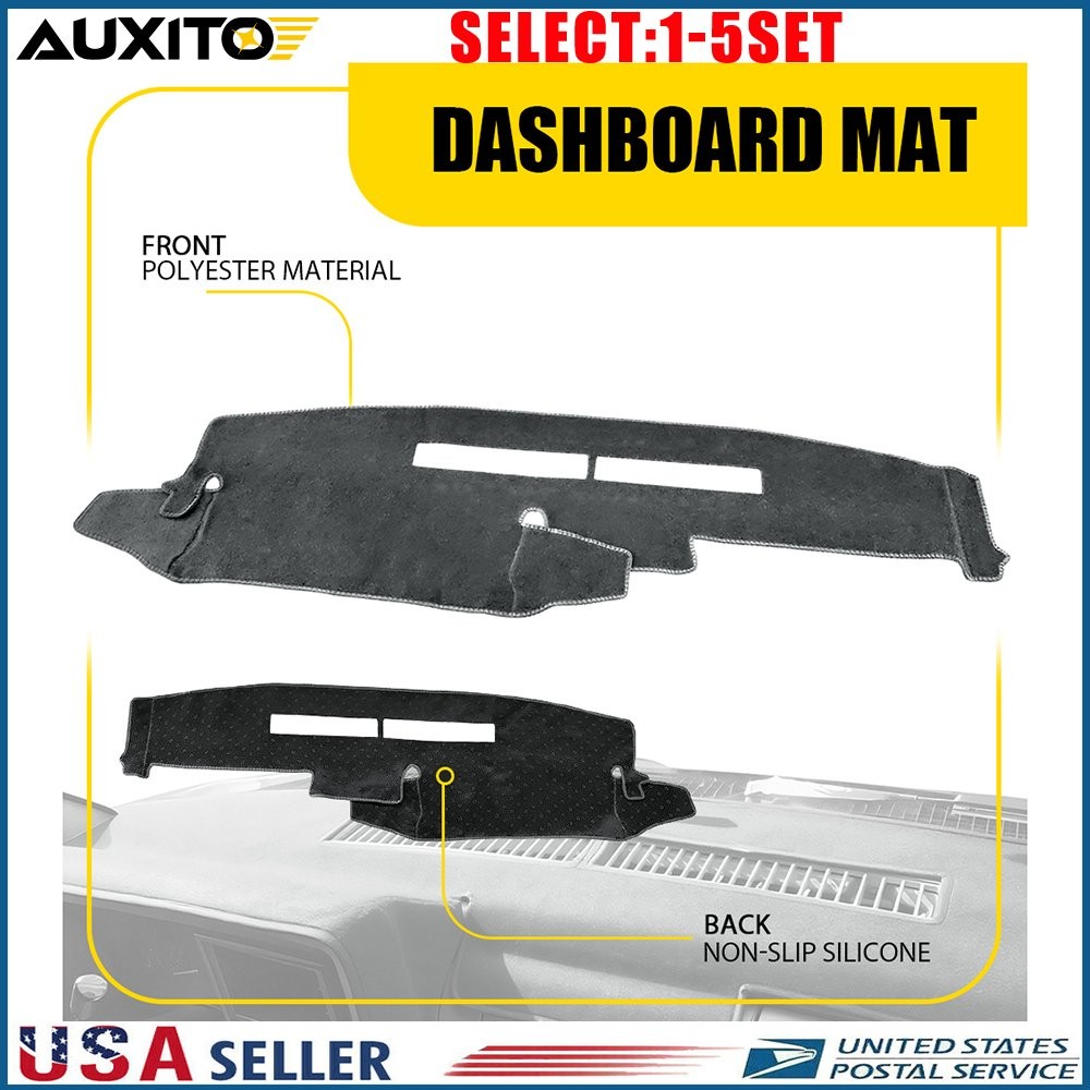 For 1988-94 Chevrolet K1500 K2500 K3500 C2500 3500 Gray Dash Mat Dashboard 1-5X