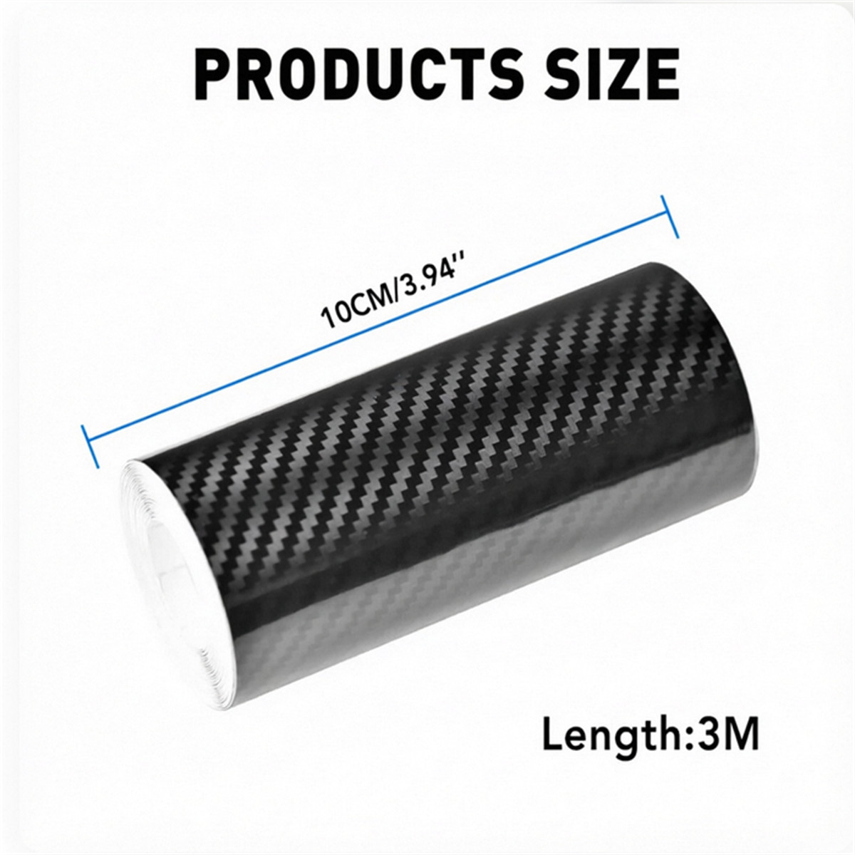 Car Carbon Fiber Vinyl Film Sticker Door Sill Scuff Anti Scratch Tape Protection