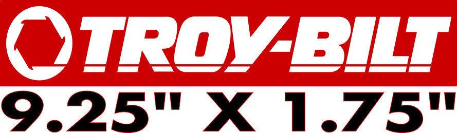 6 PACK TROY-BILT DECALS STICKERS VINYL GARDEN TRACTOR SNOW BLOWER 9.25″ x 1.75″