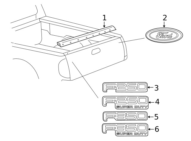 Genuine Ford Deck Lid Emblem F85Z-1542528-C