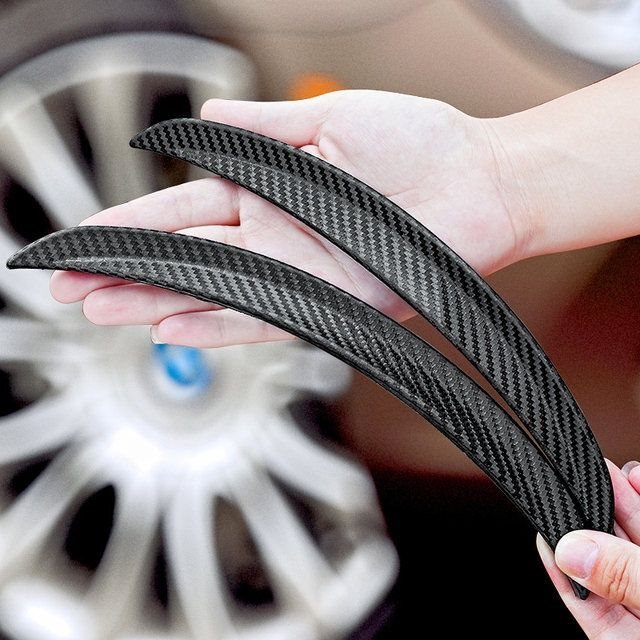 Universal Car Wheel Eyebrow Arch Protector Trim Lips Fender Flares Carbon Fiber
