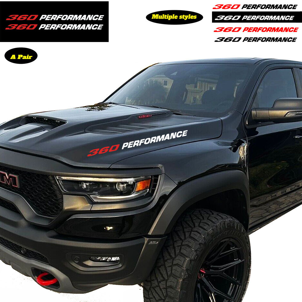 360 Performance Hood Decals Emblem for Dodge Ram 1500 2500 3500 4×4 Magnum Pair
