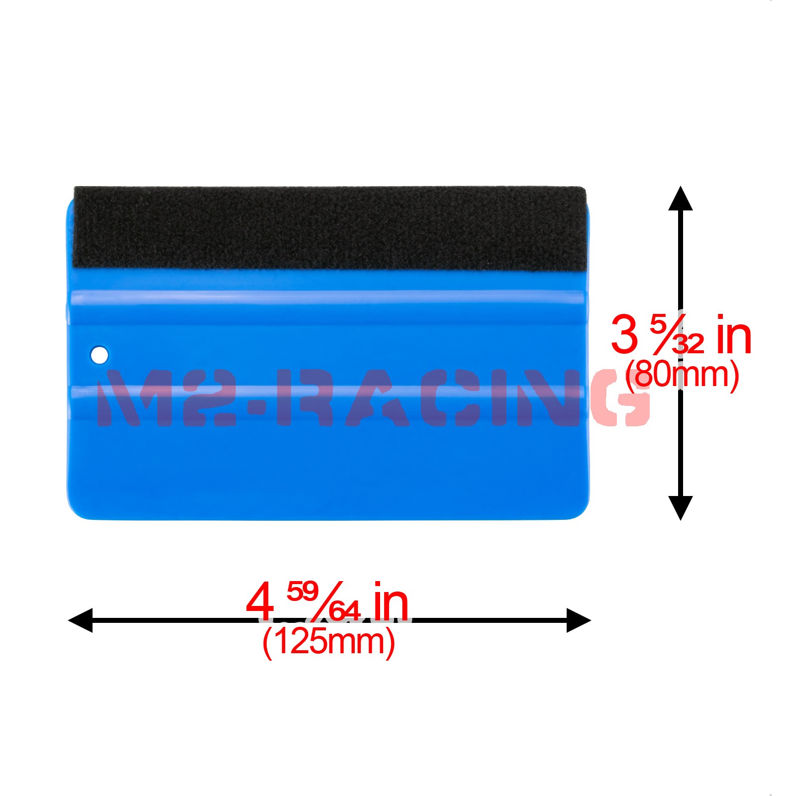 3x 5in Blue Plastic Soft Squeegee Car Vinyl Wrap Applicator Felt Edge Tool Decal