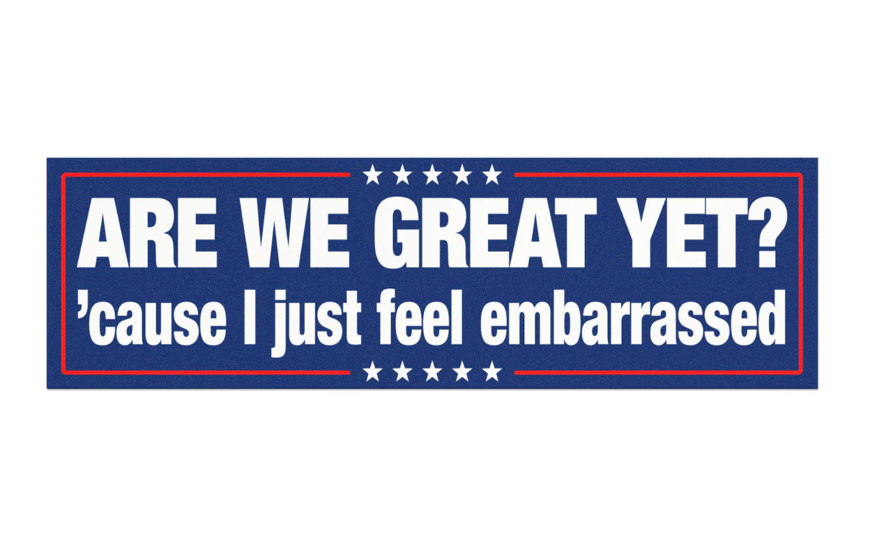 Feel Embarrassed Magnet, 10×3, Are We Great Yet, Anti Trump, Waterproof Durable